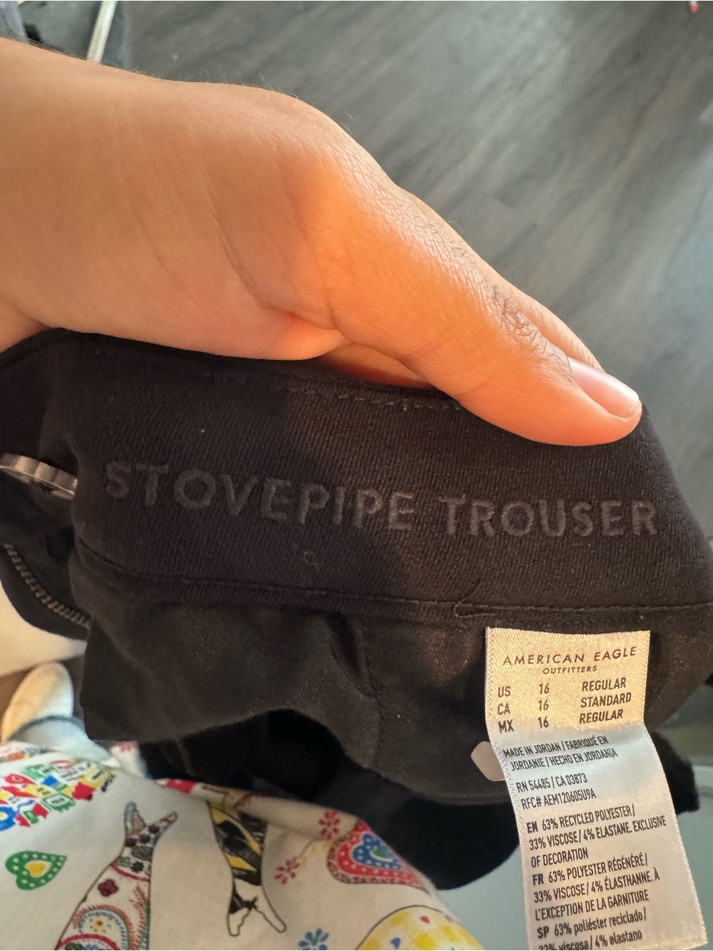 American Eagle Outfitters Women's Black Stovepipe Trouser Pants Size 16 - Picture 7 of 8